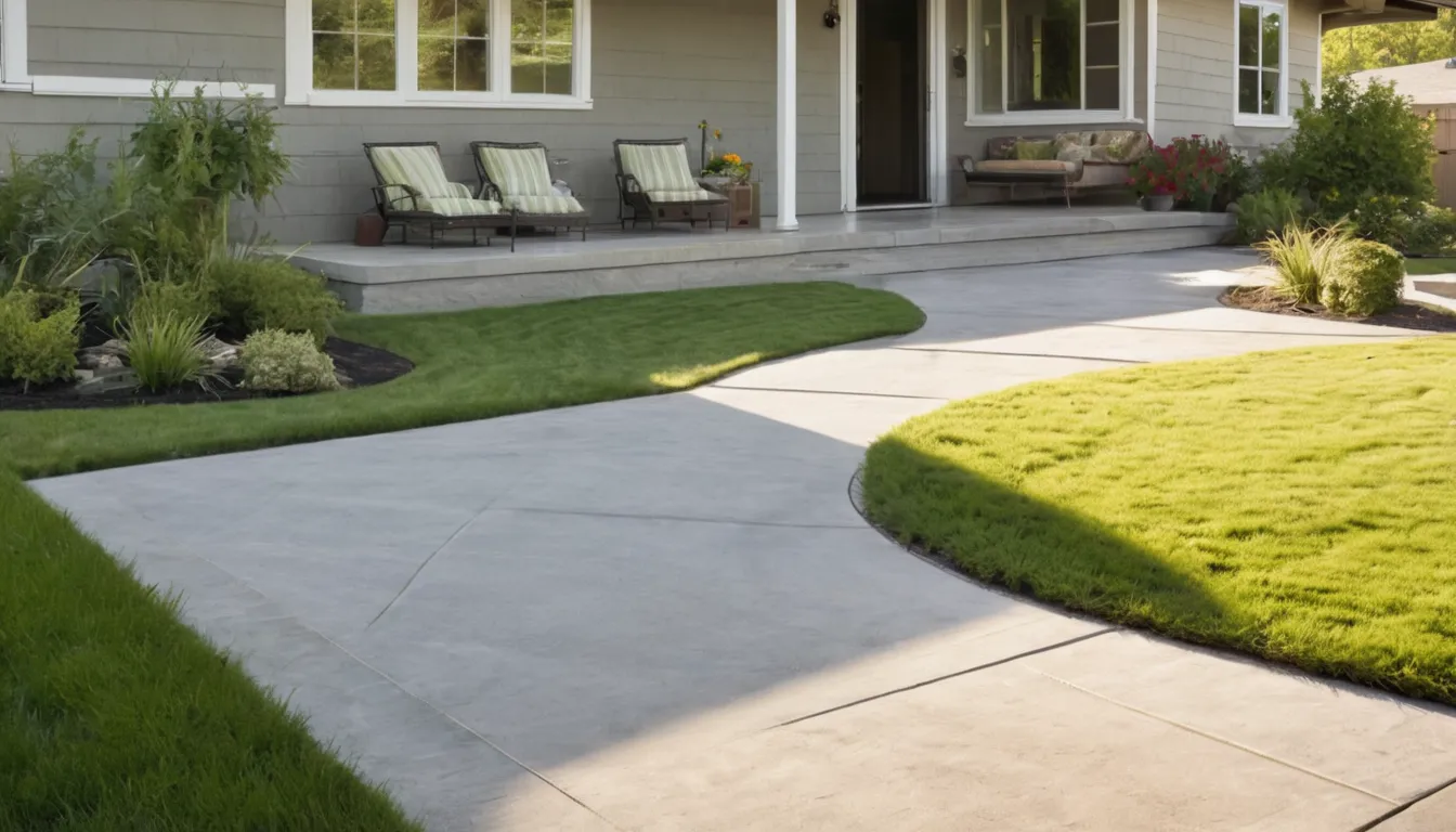 Newly poured residential concrete patio behind a house in the Eagle area