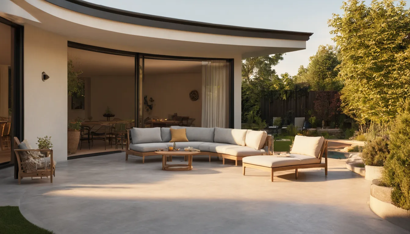 A residential concrete patio and walkway in the Eagle area